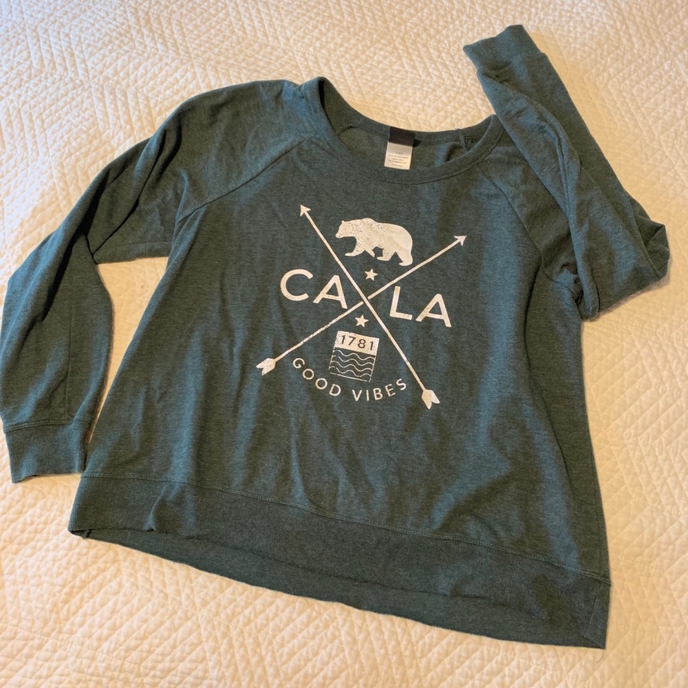 Pine green lightweight sweatshirt